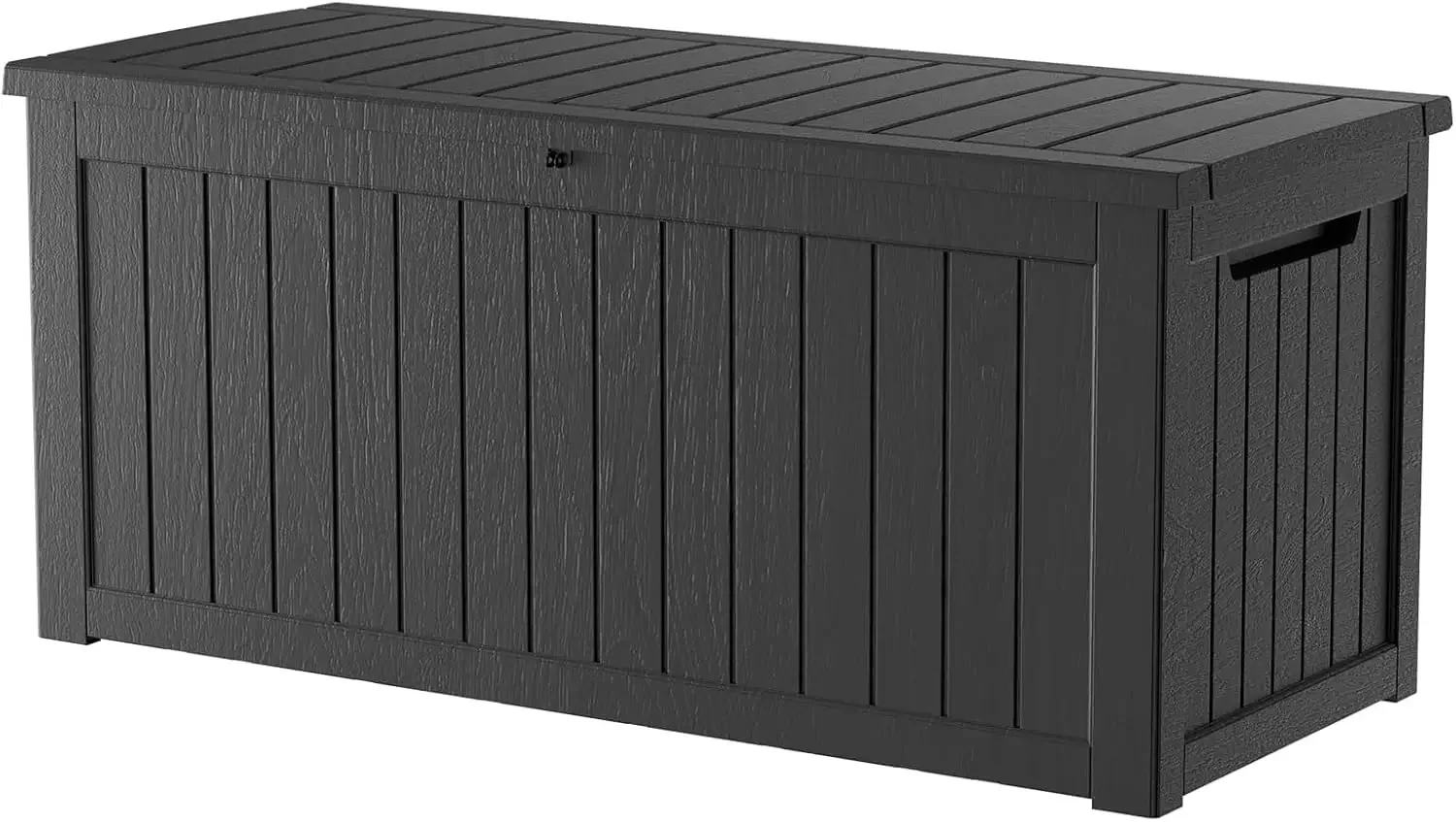 270 Gallon Lockable Resin Deck Box, Waterproof & UV-Resistant Outdoor Storage Box for Outdoor Cushion Storage, Garden Tools