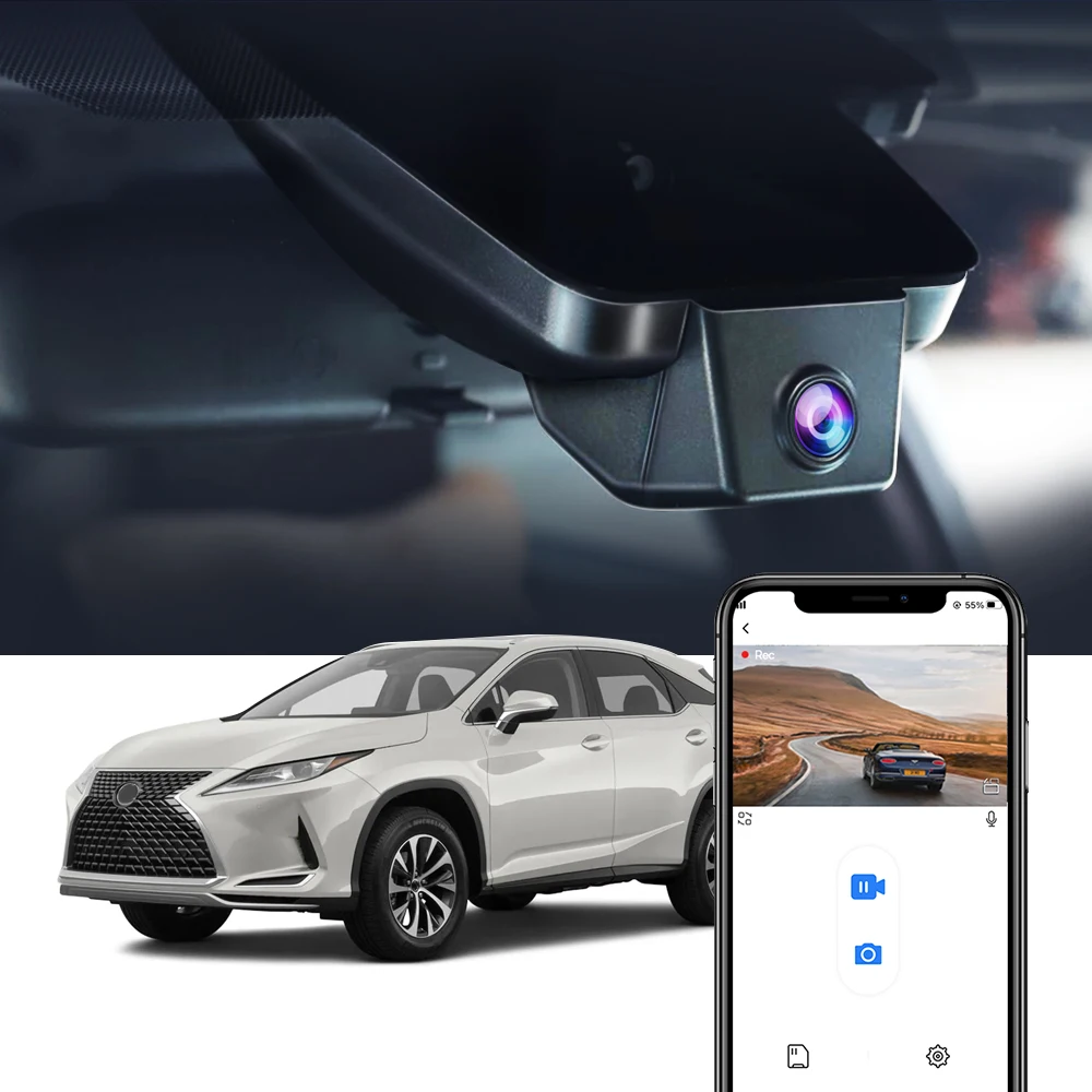 

FITCAMX Dashcam for Lexus RX (AL20) 2016-2025, for Lexus RZ 2023 2024 2025, 4K 2160P Car DVR WiFi APP Control