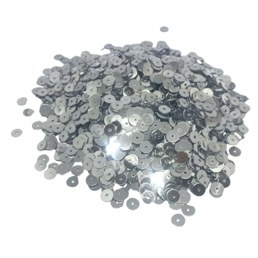 

3/4/5/6 mm Flat Sequin Paillettes, 8500 Pcs, Mix Color Assortment Acrylic Sequin 3.22 Ounce 100 Grams 5 mm Silver