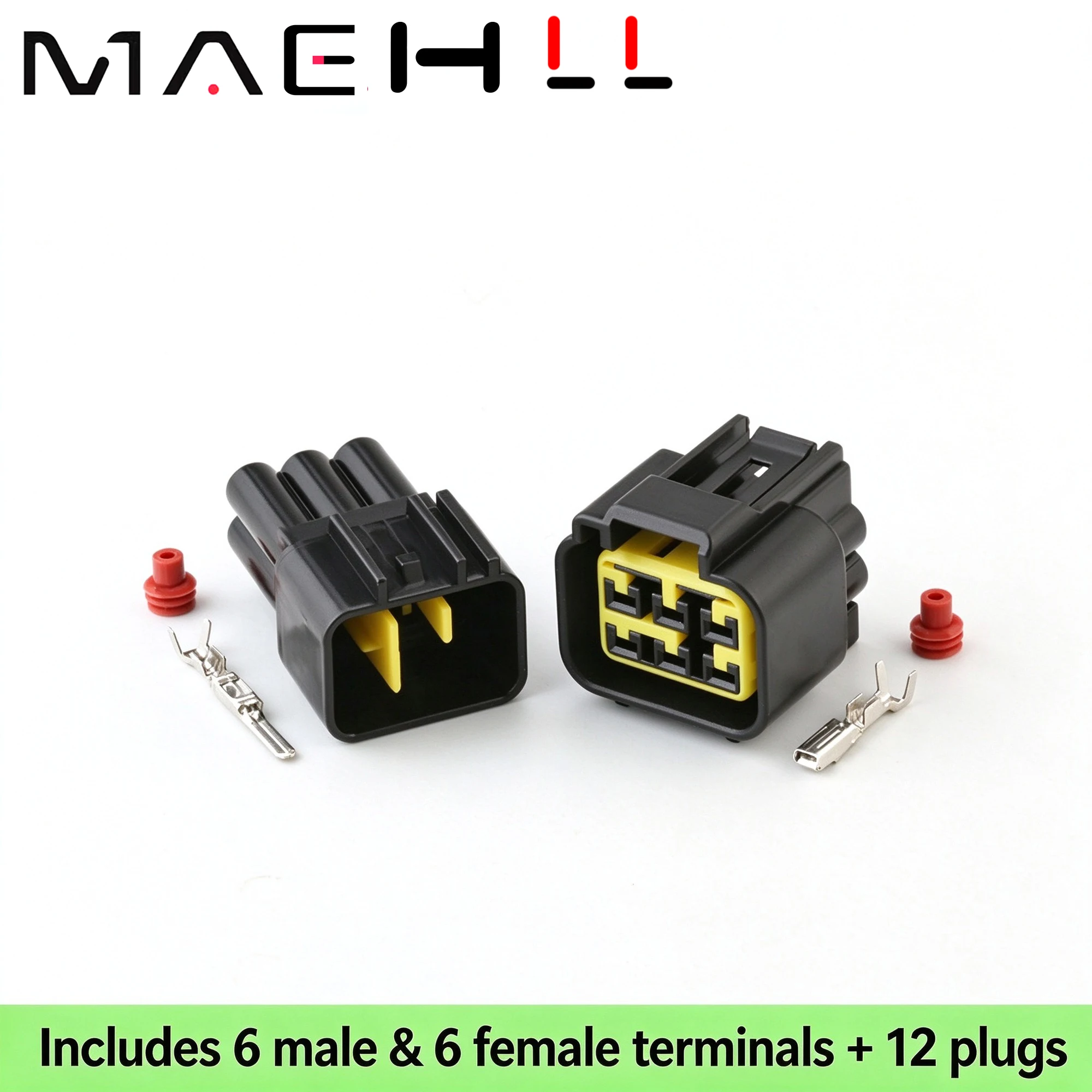 1/5Sets 6 Pin Waterproof Auto Wiring Harness Connector FW-C-6F/M-B DJ7061Y-2.3-11/21 Plug For Ford Mondeo Wuling Hongguang