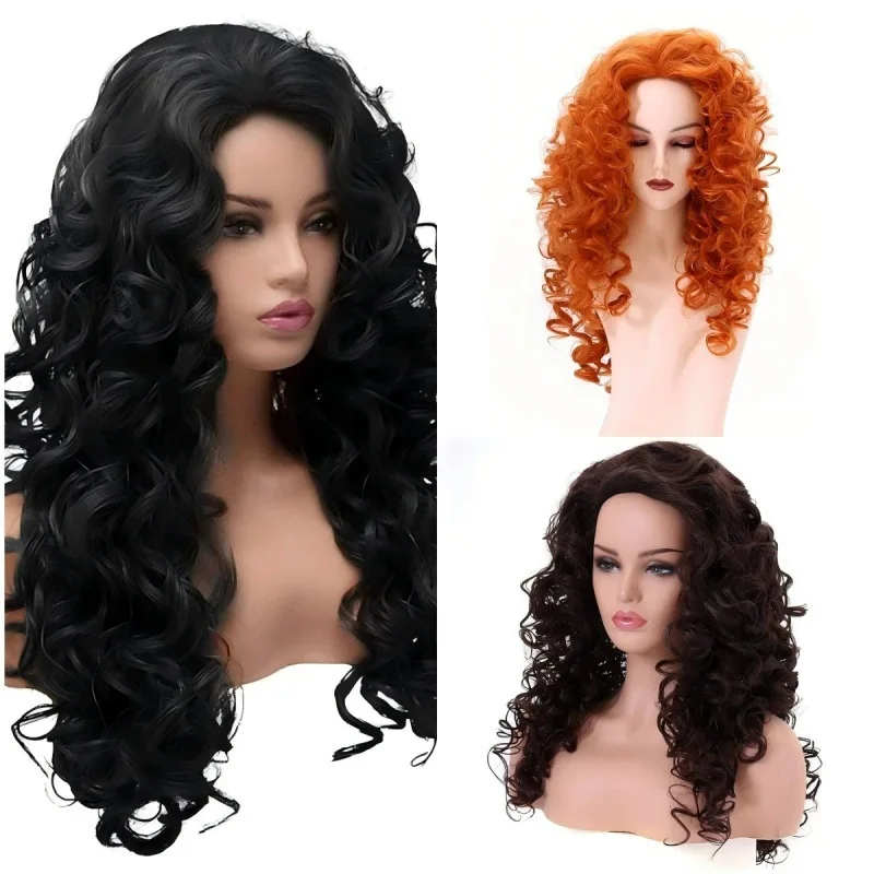 

Парик принцессы, длинные кудрявые волосы, костюм для Хэллоуина, экзотический стиль