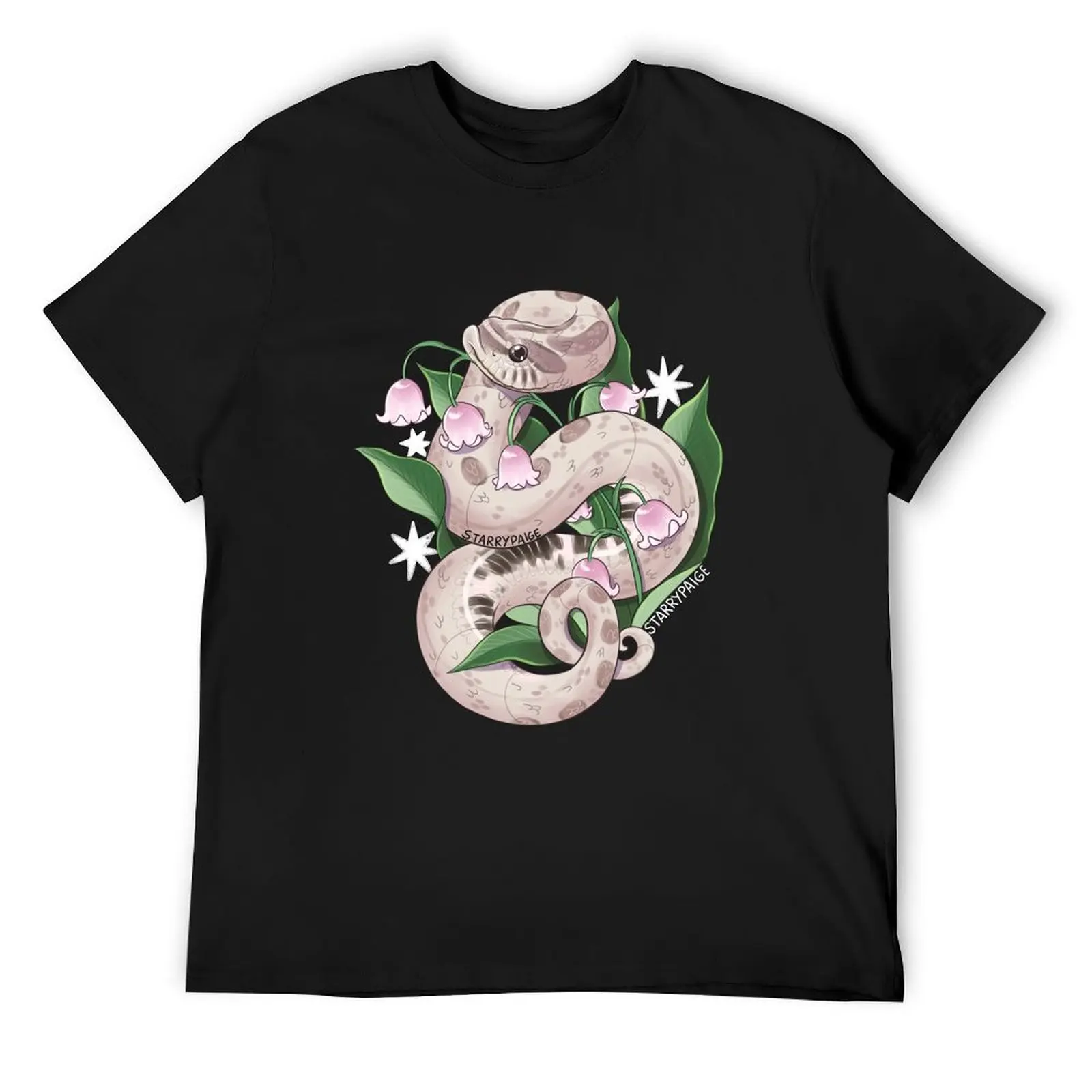 Lavender Hognose Snake with Lily of the Valley T-Shirt basketball graphic tees vintage t shirts sweat shirts, men