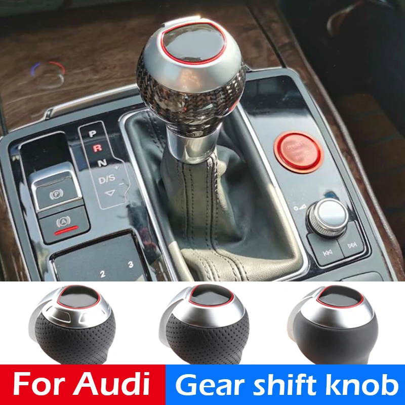 

For Audi a3 A1 6 A7 Q3 RSQ3 RS 3 4 5 Automatic Gear shift knob Gearbox Carbon fiber Handle Original Car Gear Head shifter knob