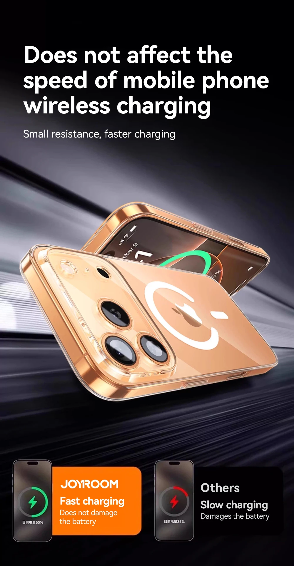 Joyroom für iPhone 18 17 Pro Max Klare Hülle Kompatibel mit Magsafe Anti-Gelb Magnetische Handyhülle Transparente Hartschale für iPhone – Detail 7
