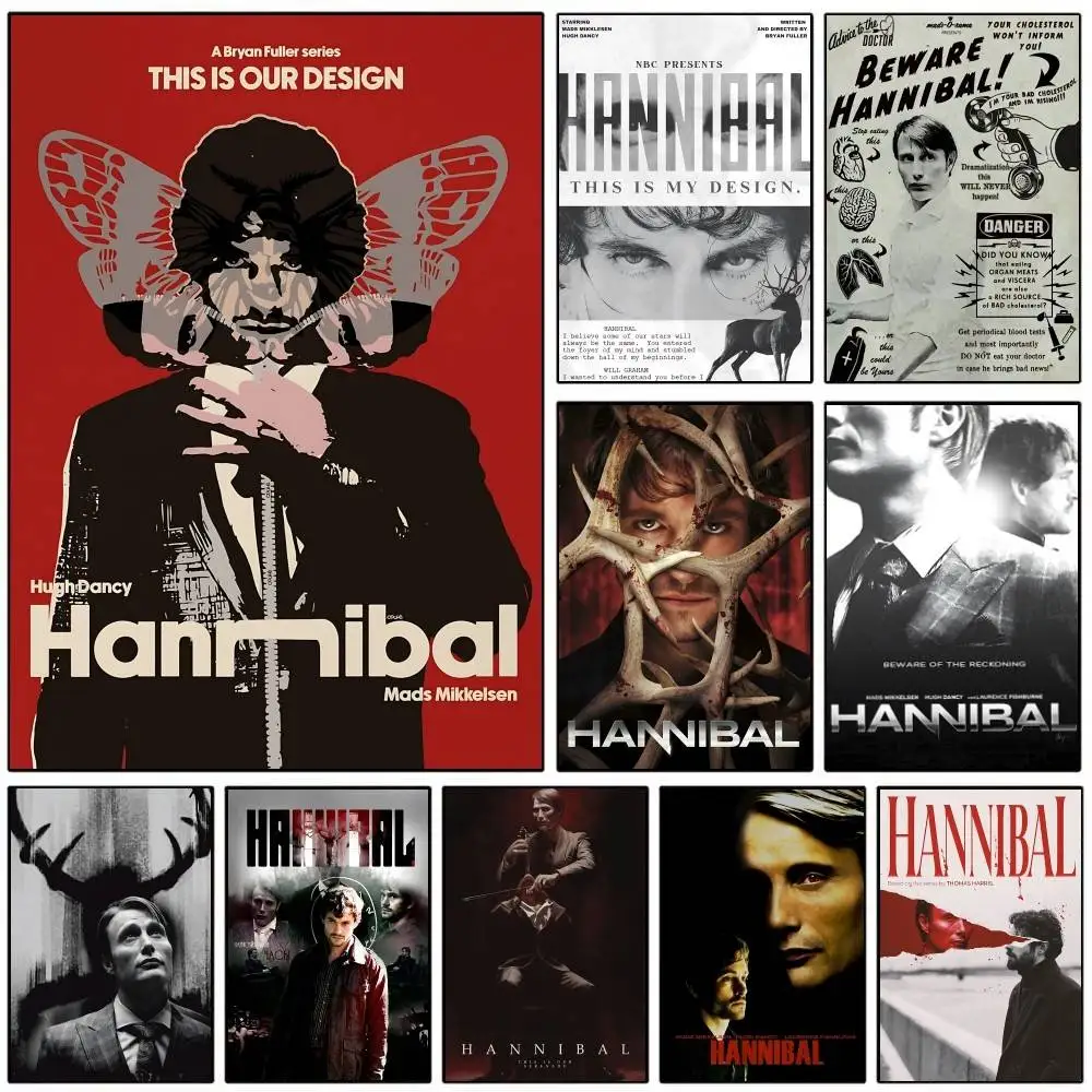 1 Stück H-Hannibal klassische Vintage-Poster, HD-Druck, Vintage-Wandkunst, Dekor für Zuhause, Arbeitszimmer