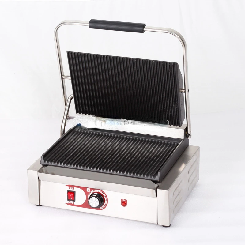 Commercial Sandwich Press Panini Grill Double Plate Food Machinery Electrical Contact Grill Press Grill