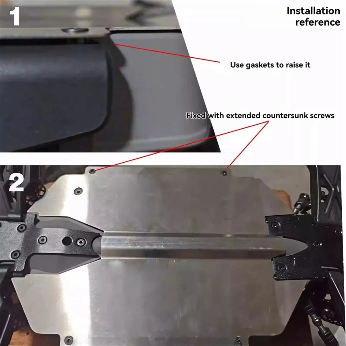 RC カー ステンレススチール シャーシ アーマー プロテクター 1/10 10208 RC カー アップグレード パーツ アクセサリー用 [sgqu-Toy]