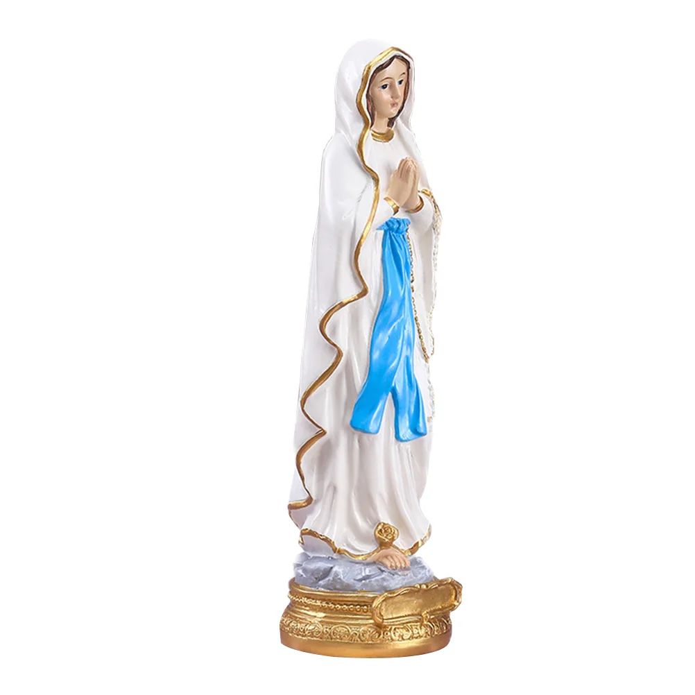 Our Lady Ornament Church Decoration Virgin Mary Adornment Tabletop Desktop Statue Resin Retro Bedroom