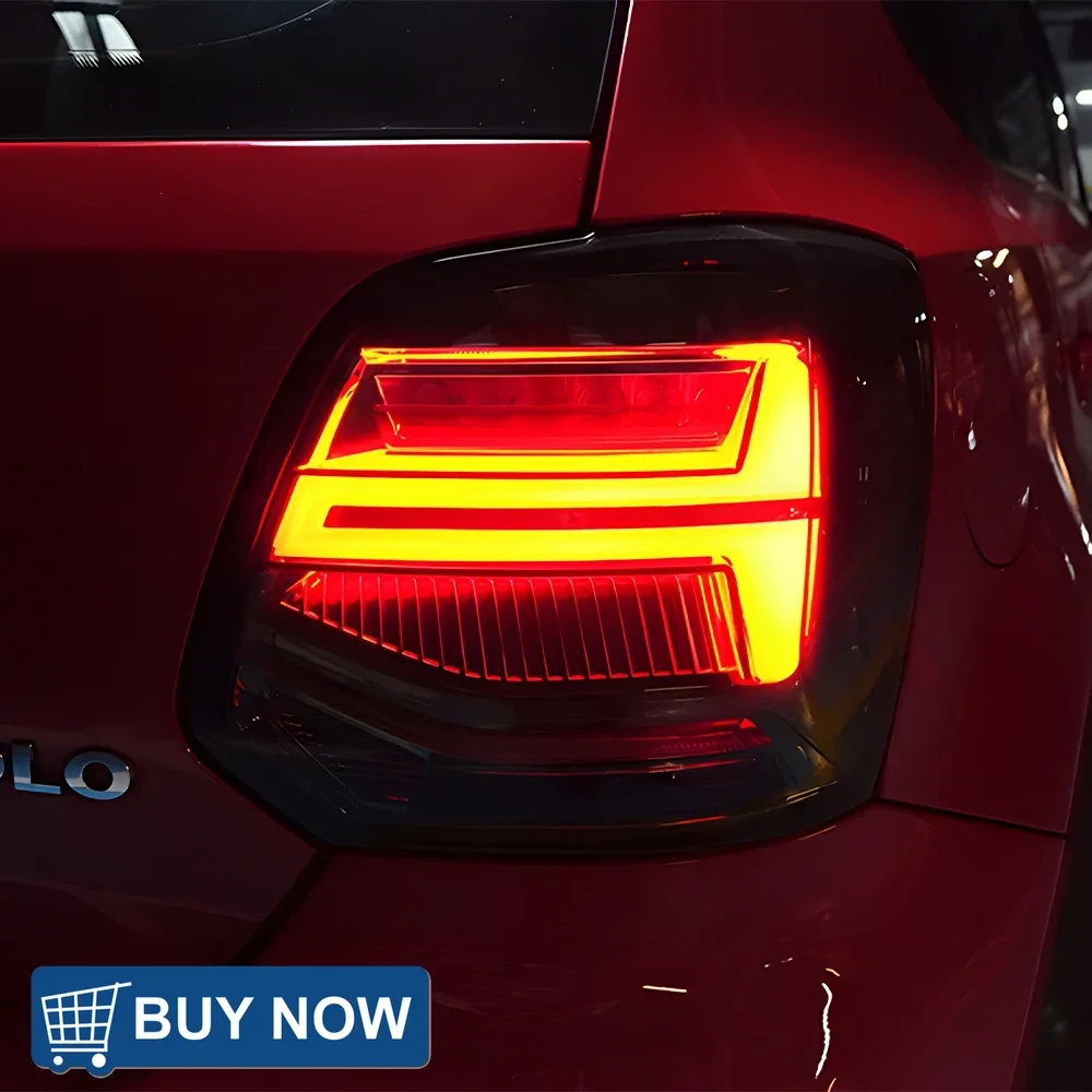 

Авто задние фонари для VW Polo 2011-2018, светодиодные задние фонари автомобиля в сборе, обновление Audi Q2, стильные задние фонари, автомобильные аксессуары