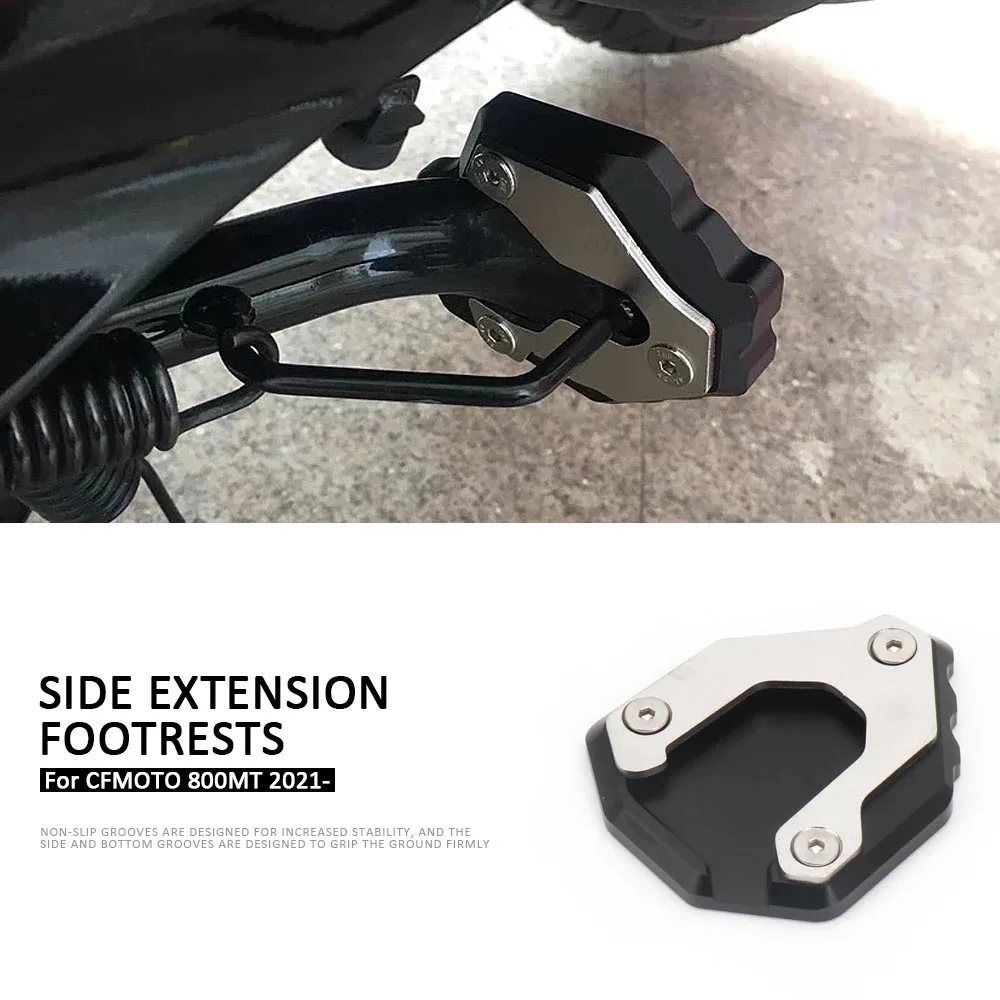 

800mt CNC Kickstand Foot Motorcycle For CF MOTO 800MT 800 mt Side Stand Enlarge Pad Support Plate CFMOTO 800 MT 2021 2022