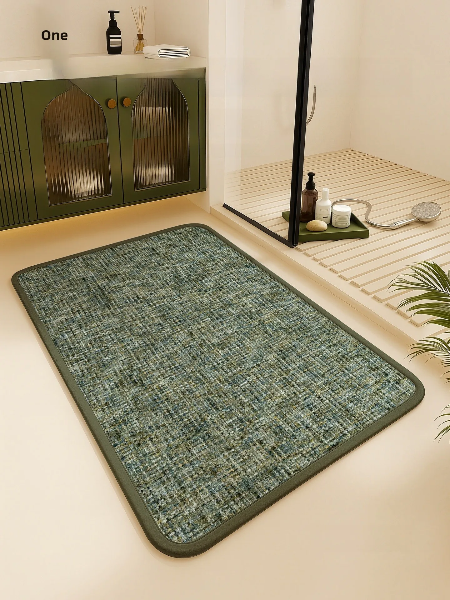 

New Modern Batooms Absorbent Floor Mat Door Entrance Anti-Slip Home Toilet Door Mat hine Knitted 3D Weaving Sle