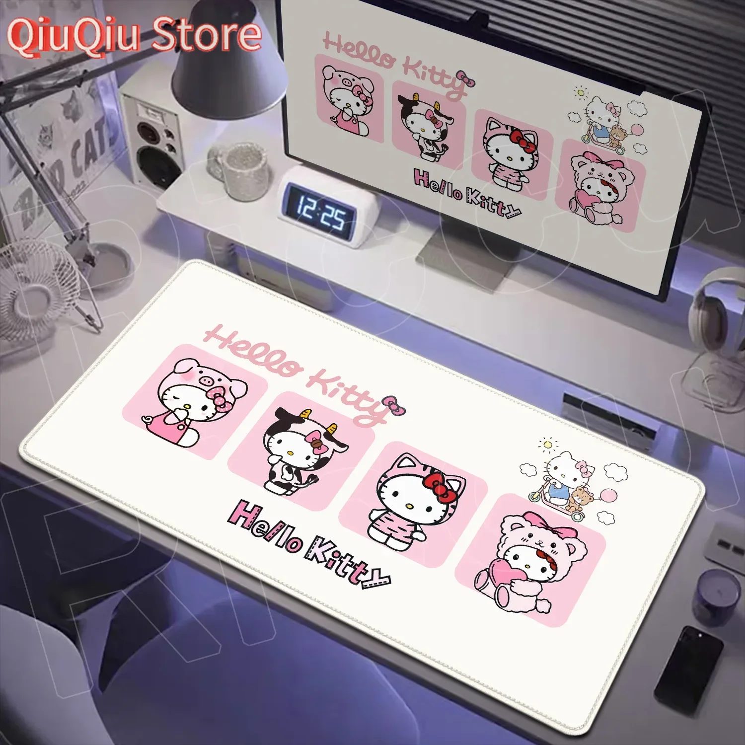 

Sanrio Hello Kitty Mousepads Cute Office Study Keyboard Mat XXL Student Dormitory Dining Table Pad Washable Non-slip Gaming Mice