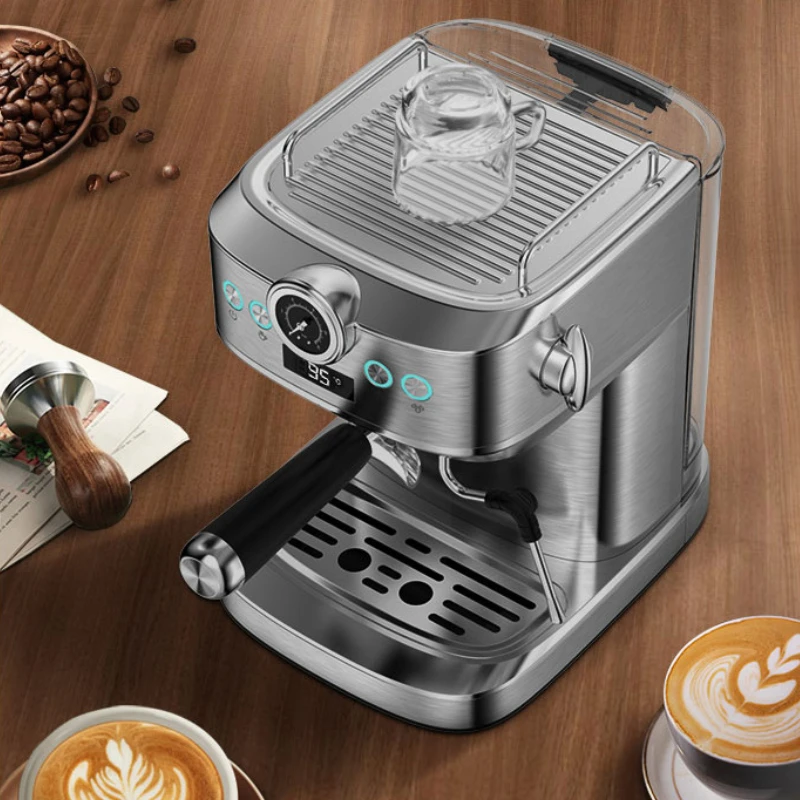 Small household espresso machine Portable semi-automatic coffee machine high pressure extraction,concentrated milk frothing