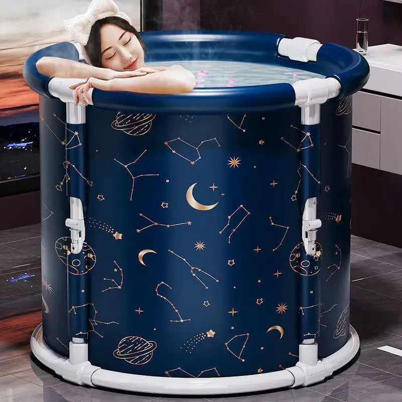 Foldable Household Bath Tub, Full‑Body Soaking Bathtub for Adults & Children