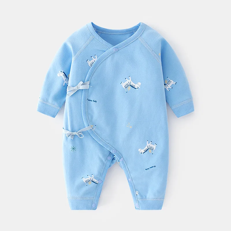 Newborn Boneless Jumpsuit Baby Pure Cotton Rompers Spring and Autumn Newborn Gown Romper Male and Female Baby Underwear