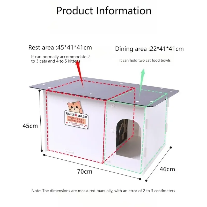 Outdoor Dog House Waterproof Insulated Kennel for Medium Dogs Heavy Duty Pet Shelter with UV Protection &Ventilation
