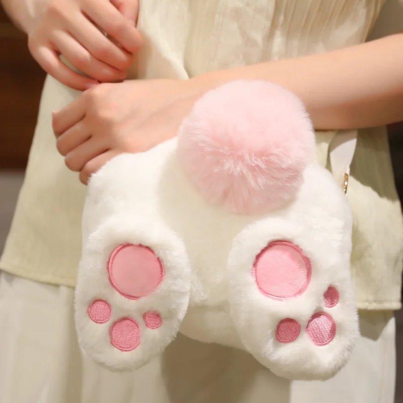 Cute Animal Lolita Bear Sheep Bunny Plush Bag Soft Cartoon Unicorn Dog Giraffe Messenger Bag Birthday Gift for Kids Girls