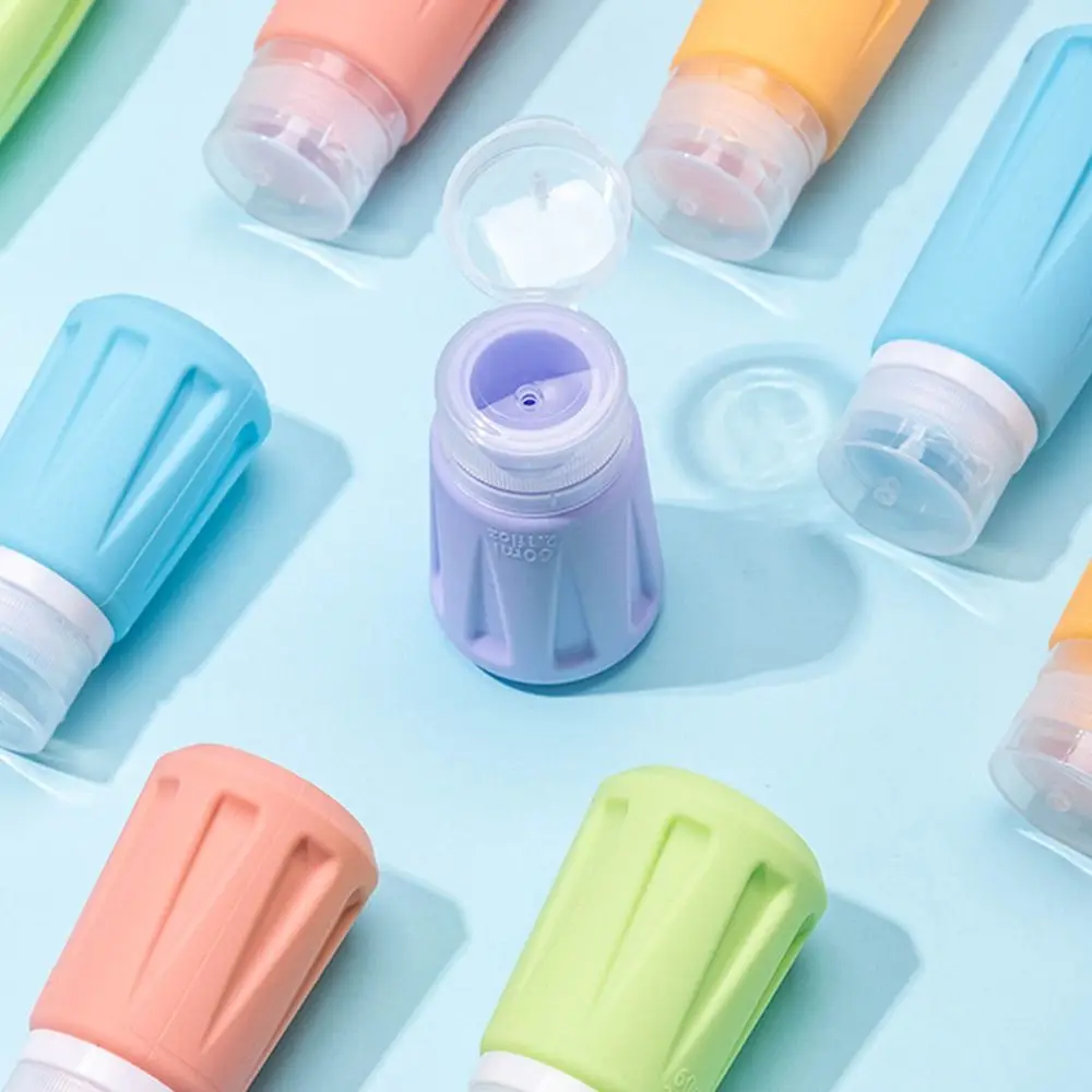 60ml 90ml 소형 분할 병 부드러운 실리콘 경량 튜브 병 내구성 있는 내마모성 빈 용기