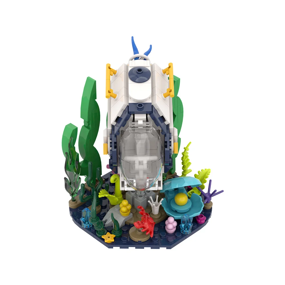 Gobricks MOC Subnautica 2 Tadpole Building Blocks Model Popular Games Tadpole Submarine Bricks Creative Assembly Toys Kids Gifts