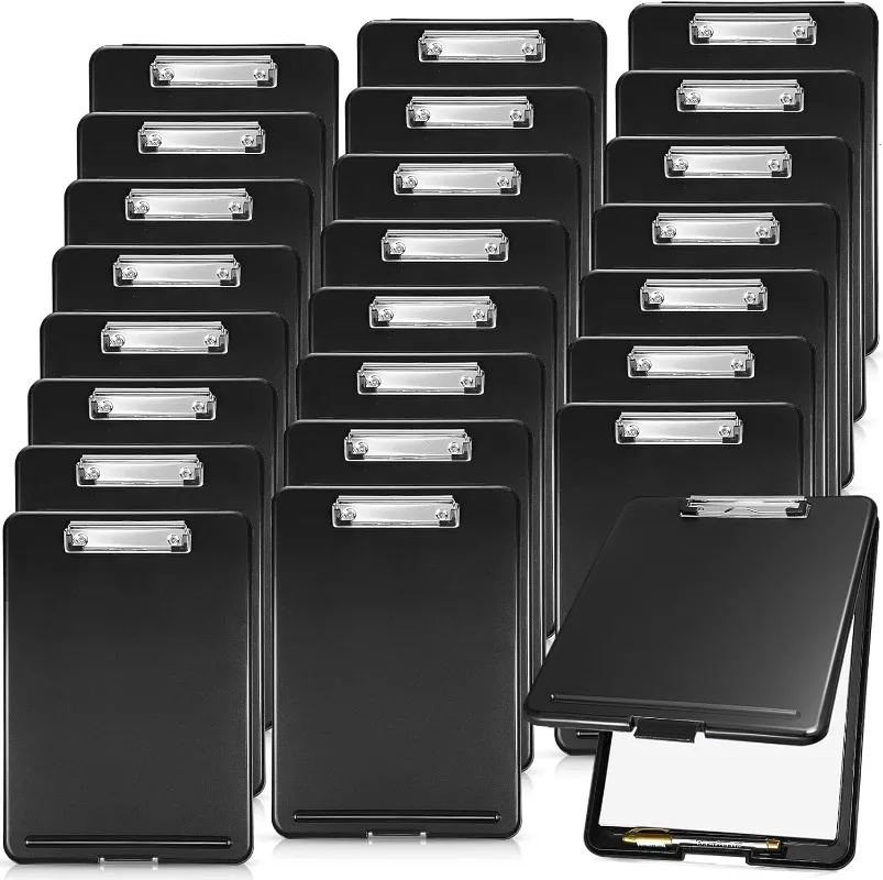 

24 Pcs Clipboard with Storage Plastic Foldable Nursing Clipboard Storage with Pen Holder 9. 5 x 13. 4 Inch Foldable Clip B