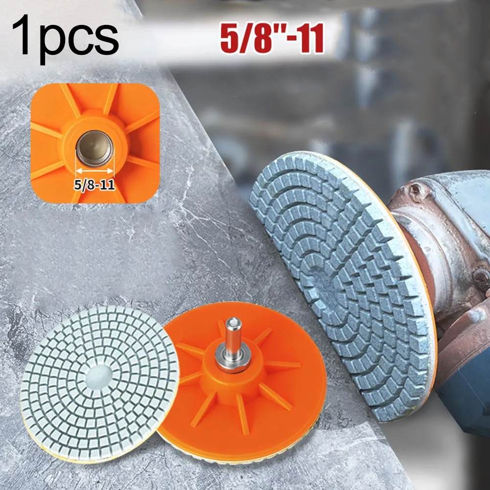 100mm Wet Dry Polishing Disc With Connecting Rod 5/8''-11 Thread Angle Grinder Polishing Pad For Grinding Deburring Stone Glass