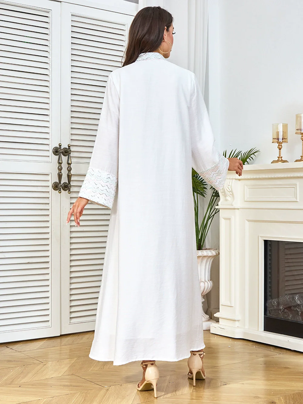 Middle East Saudi Arabia Muslim Luxury Fashion Robe Sparkling Large Size Women's Wear Arab Dubai Dress New Dress