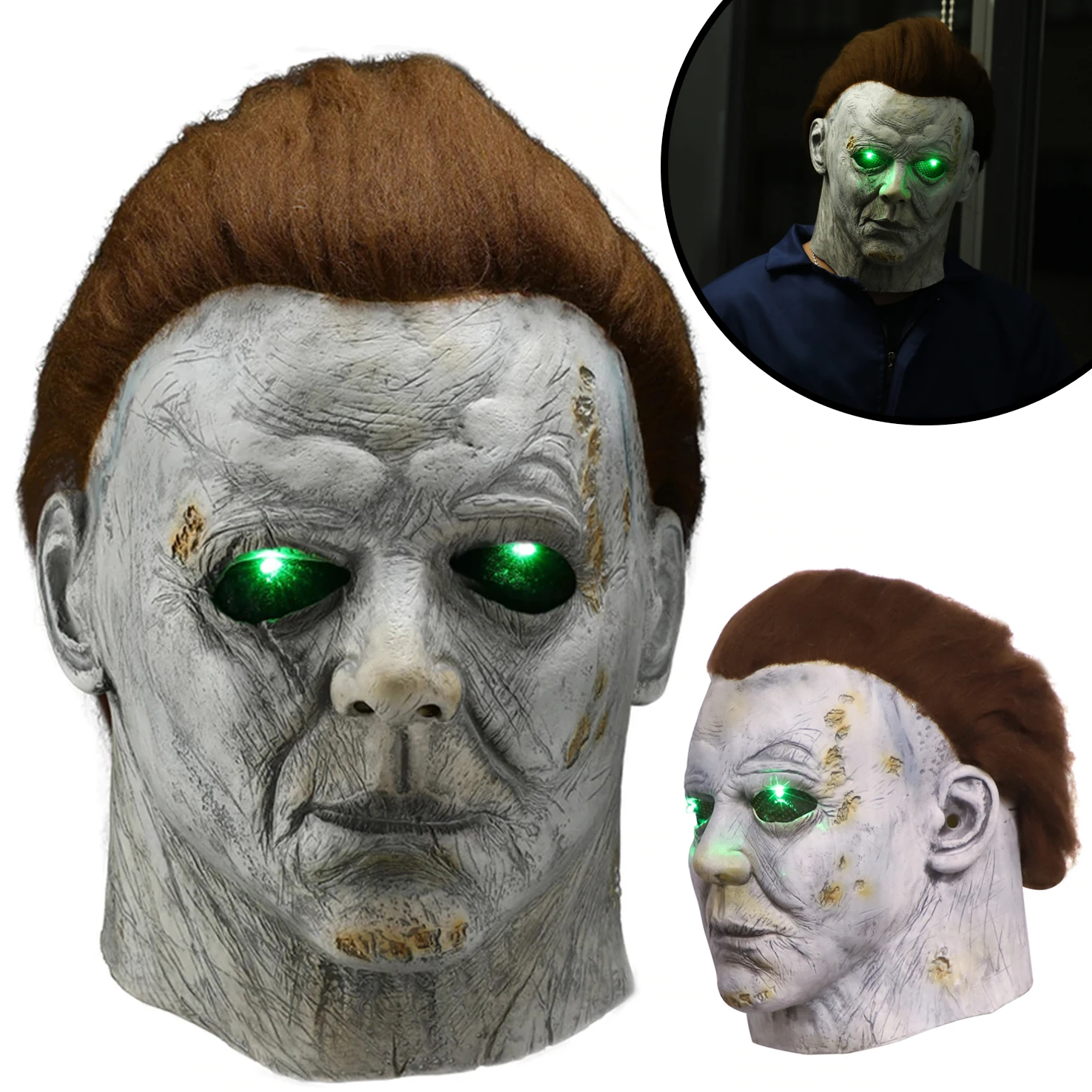 Maschera di Michael Myers, Maschera per Feste in Maschera di Halloween, Costume di Michael Myers per Cosplay Spaventoso