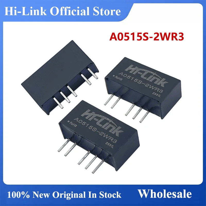 New 10pcs A0515S-2WR3 Small Size 2W 15V 67mA DC DC Converter Power Supply Module Smart Electronics From Hi-Link