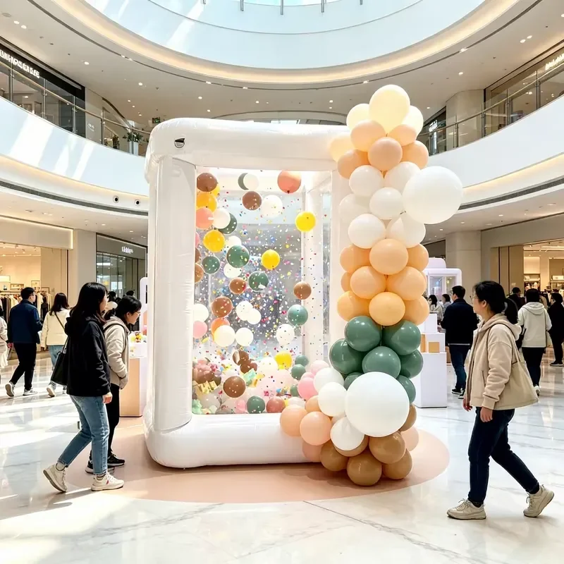 Inflatable Cash Grabbing Game Machine Money Storm Booth for Halloween Christmas Carnival Party Event Entertainment