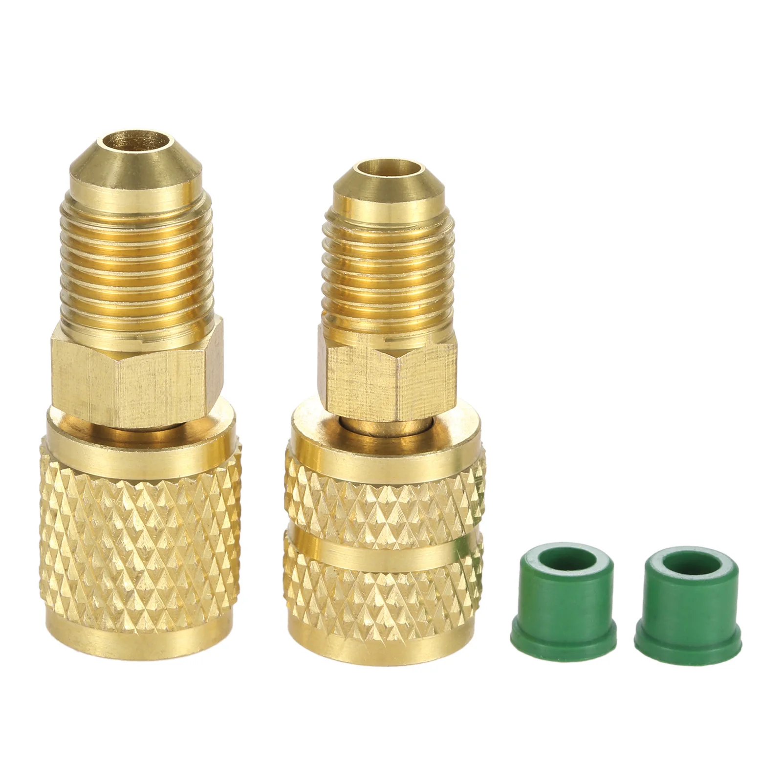 1Set R410A Mini Split Adapter 5/16 SAE Female to 1/4 SAE Male Vacuum Service Port Quick Couplers for HVAC Air Conditioner System