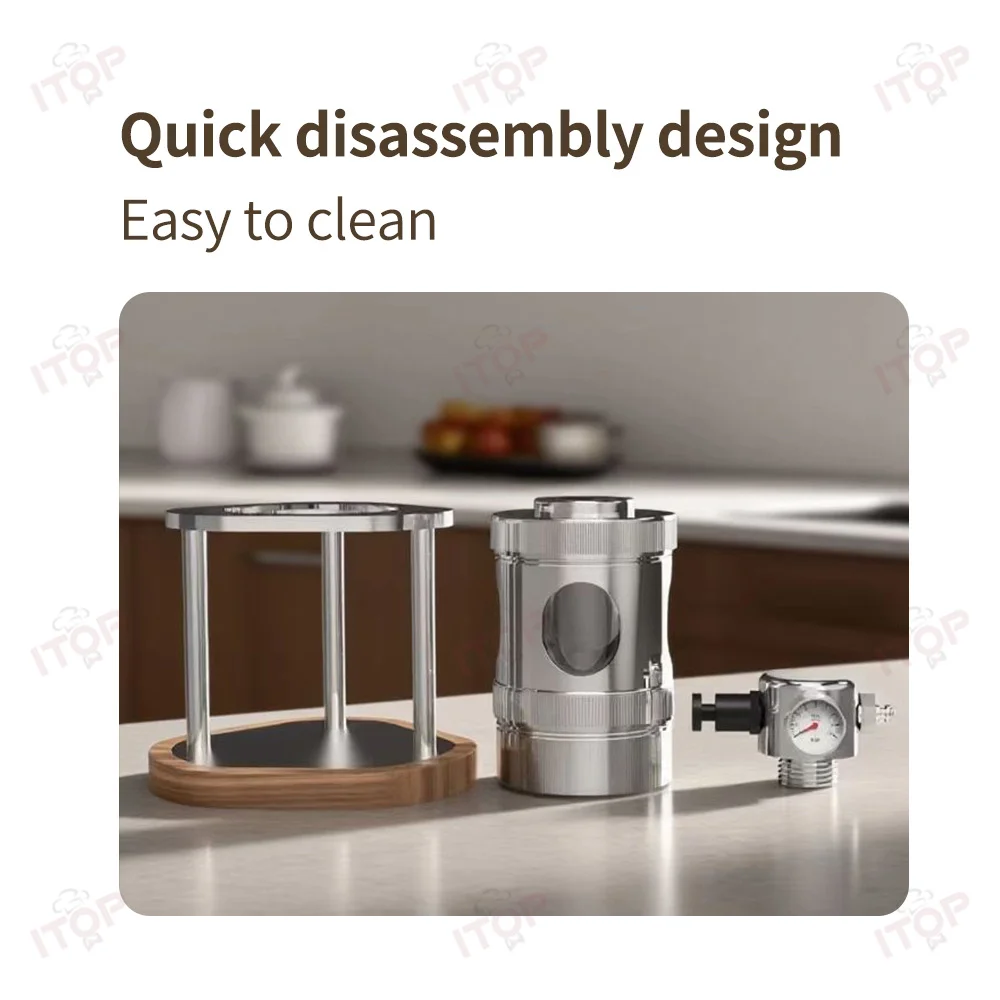 ITOP 58 مللي متر ماكينة القهوة الهوائية 51 مللي متر ماكينة الاسبريسو المحمولة ماكينة القهوة التخييم تصميم التفكيك السريع