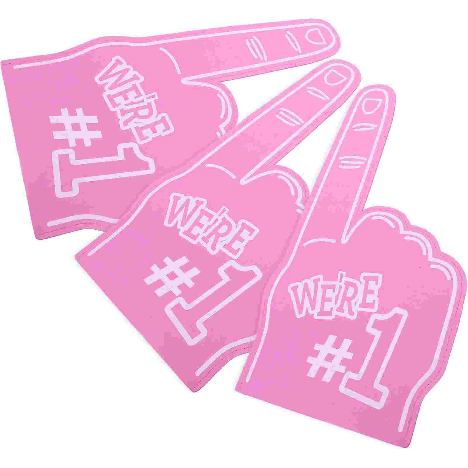 

3 Pcs Cheering Clapper Foam Finger Cheerleading Fingers for Sports Party Toys Pointer Hands Gloves