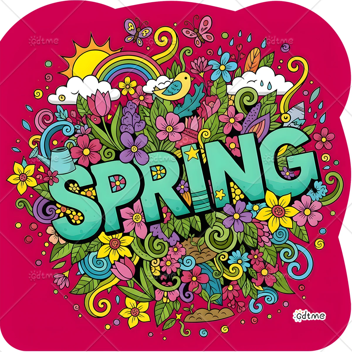 SPRING Coloring Book for Adult Cute Cozy Daily Activities Irregular Patterns for Relaxation (Cozy Spaces Coloring)