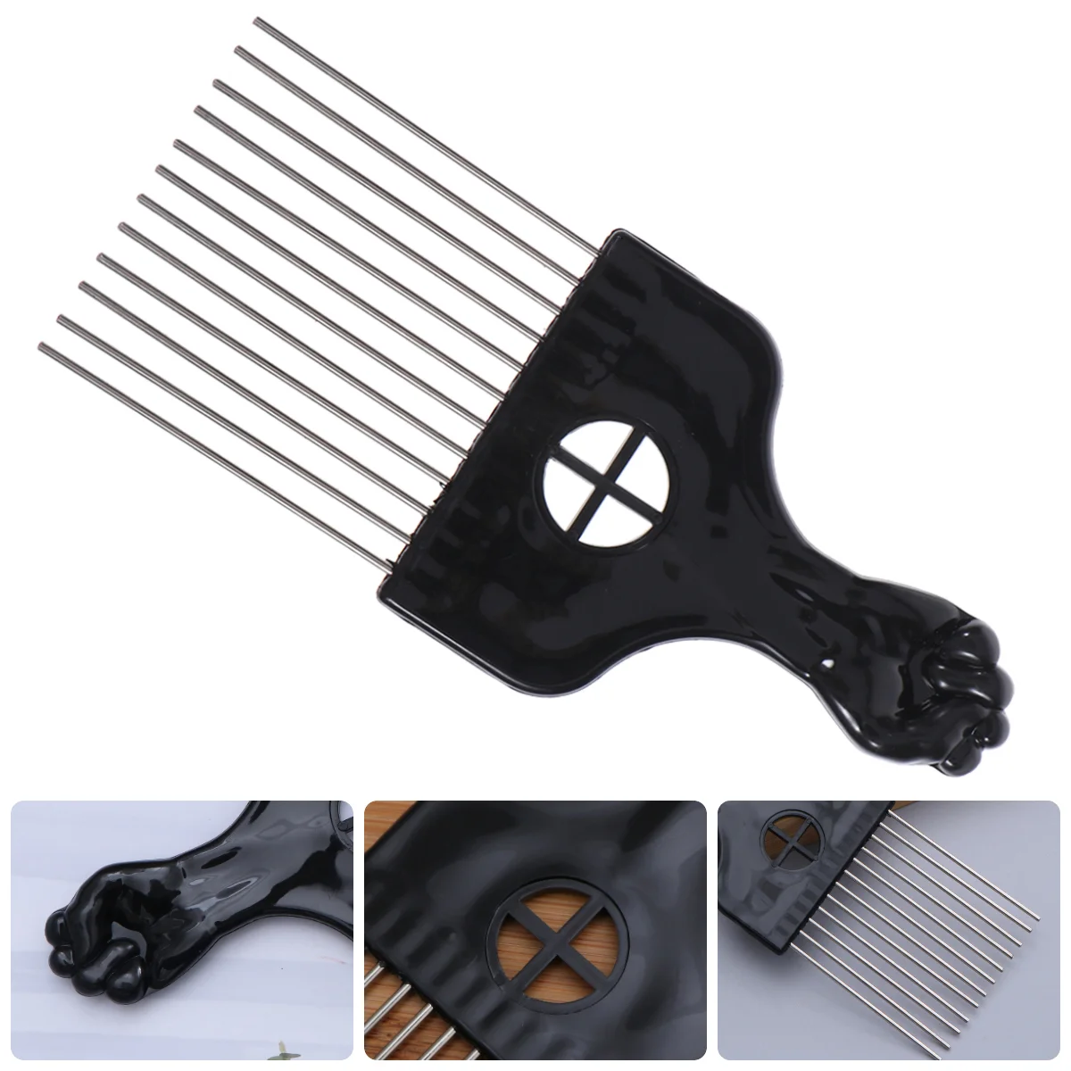 Afro Pick for Curly Hair Styling Comb Men Wide Brush Rake Pointed Tail Man Combs