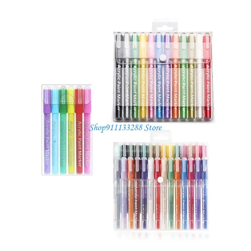 

G88D Pack of Drawing Pen Acrylic Pens Set for Art and Design High Precisions Point Quick Drying Practical Use