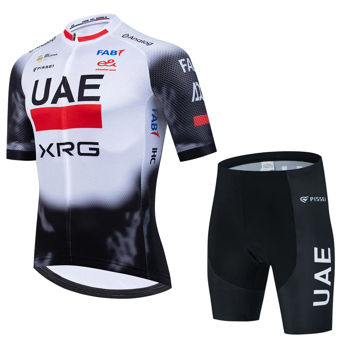 الإمارات العربية المتحدة فريق الدراجات جيرسي مجموعة 2025 الصيف الرجال دراجة هوائية جبلية موحدة تنفس دراجة الملابس دعوى Ropa Ciclismo مايوه Hombre