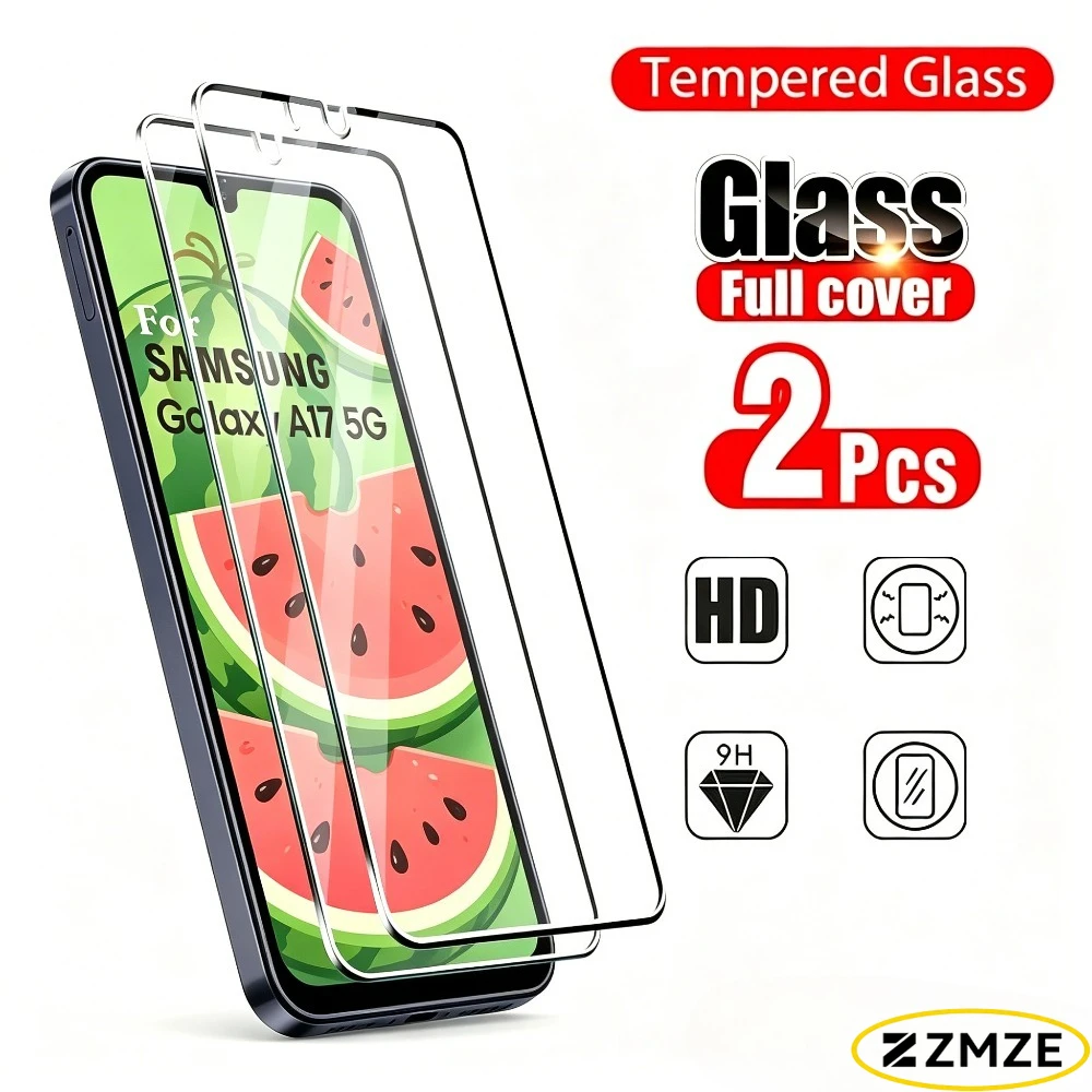 

2Pcs Ultra Clear Screen Protector for Samsung Galaxy A17 A25 A26 A35 A36 A37 A55 A57 A56 A53 A15 A16 9H Hardness Tempered Glass