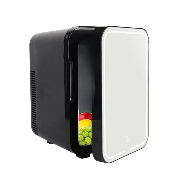 

Factory New Model Portable Handle 10L Home Bedroom Skincare Mini Cosmetic Fridge With LED Light Mirror