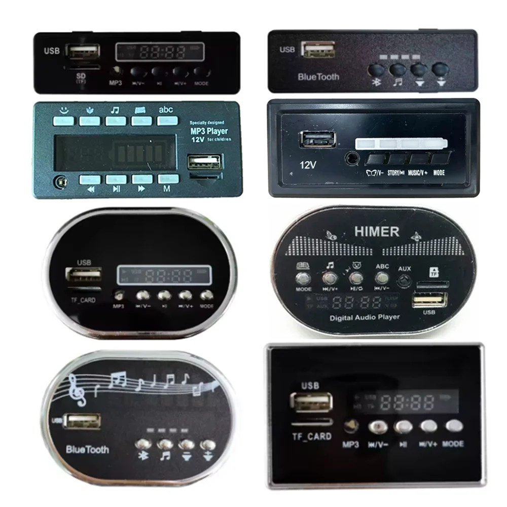 

Children's electric car music player, built-in car start sound, can display voltage, with USB MP3 and TF card socket