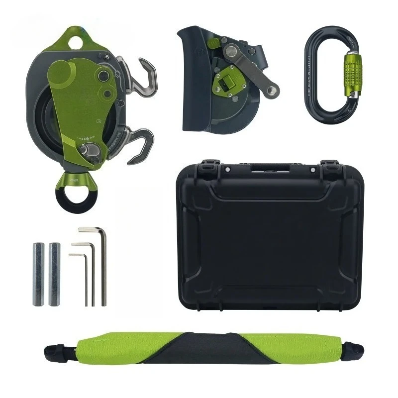 XDT8653 Electric Ascender Unidirectional Pulley Descender 200KG Lift Retarder for 10.5-11mm Rope Climbing