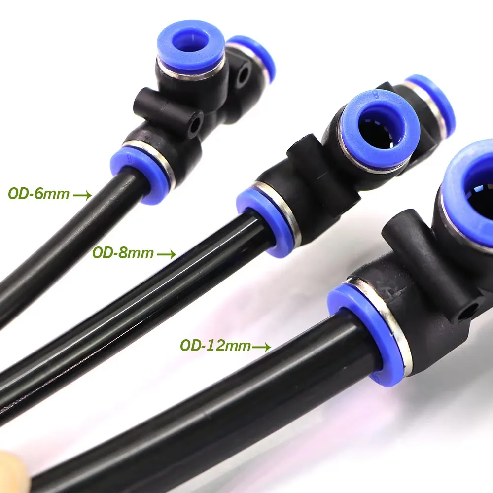 10-50m OD-6/8/12mm Garden Black PE Hose Pressure-Proof Watering Pipe 1/4\