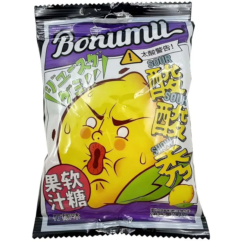 Bonumii Sour Show Juice Gummy, 2,28 oz (80 g) * 2 pakjes, Sour Sand Fruit Candy, Sour Candy, Gummy Candy