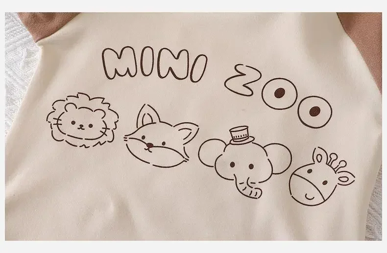 Kinder Baumwoll-Langarm-Oberteile mit Cartoon-Print für Jungen und Mädchen, Herbst-Winter-T-Shirt, Baby-Sweatshirt, Kinderkleidung – Detail 3