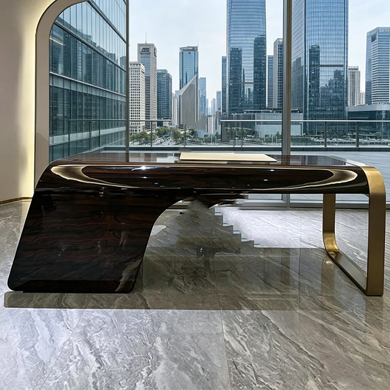 Designer Aesthetic Office Desk Ladies Modern Clearance Corner Office Desk Drawers Executive Black Mesa Escrivaninha Furniture