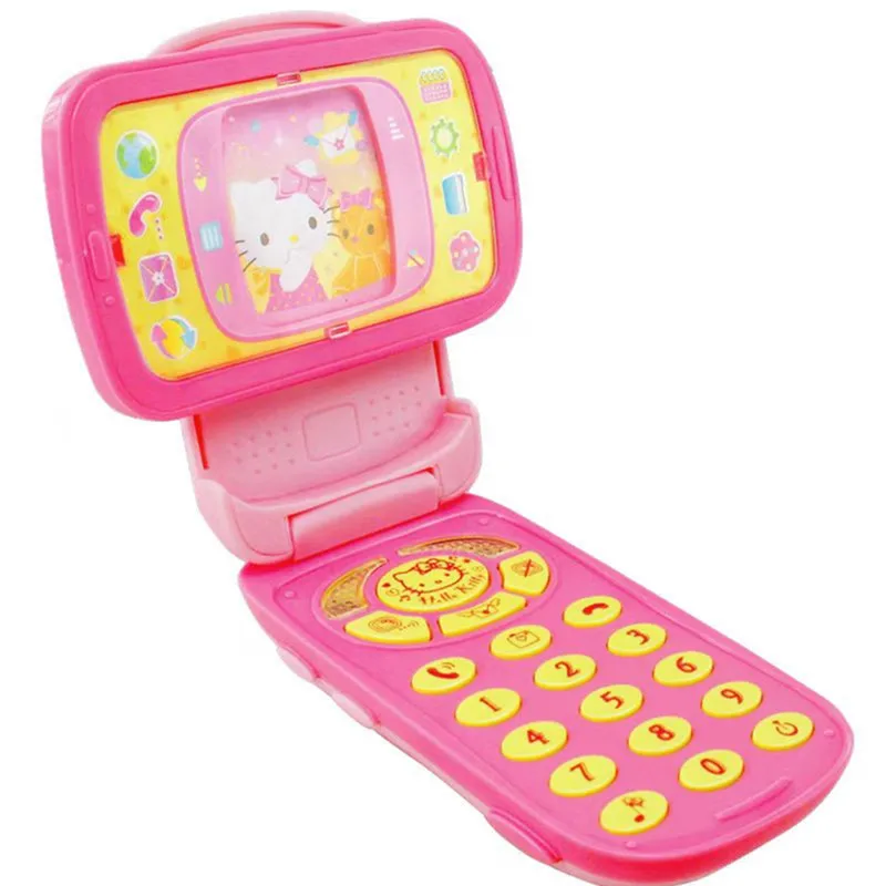 هالو كيتي لعبة أطفال محاكاة الهاتف فتاة يلعب موسيقى المنزل الغزل هاتف الفيديو KT50049 #4