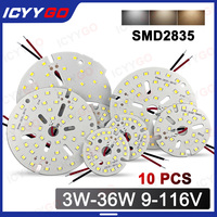 10PCS 5W 7W 9W 12W 15W 18W 24W 36W 2835 Brightness SMD Light Panel LED Light Panel for Ceiling LED Bulb Replacement Light Panel