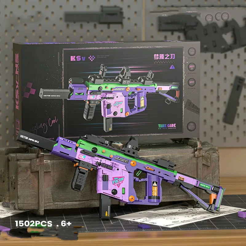 MOC II Wojna Światowa Broń Militarna Strzelba Karabinek Snajperski Karabinek Szturmowy Klocki Mini Miasto Policja Pistolet Cegła Zabawki DIY dla Dzieci Prezenty