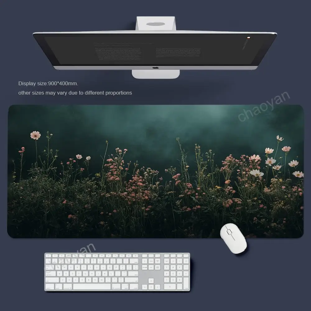 Dream Spring Easter Garden Floral Art Mouse pad computer keyboard pads study desk mat rectangular mousepad XXL