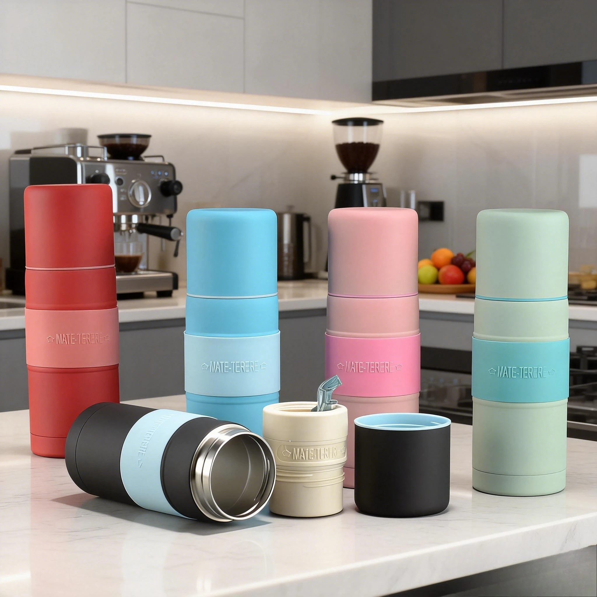 Double Wall Vacuum Insulated 304 Stainless Steel Mate Cup Large Capacity Portable Straw Bottle Pop Up Lid Gift