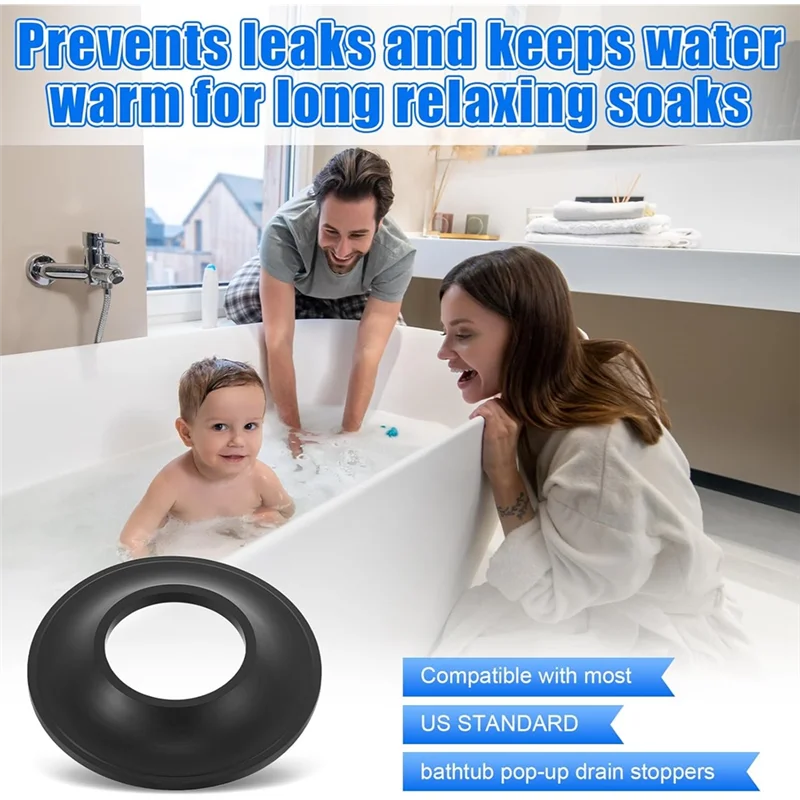 MAKE-Stopper Bathtub Drain Gasket, For Tip Toe Style, 10 Pack For Tub Stopper Gasket,For Tub Drain Assemblies